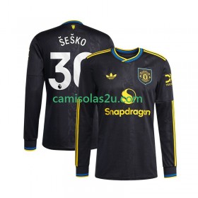 Camisolas de futebol Manchester United Benjamin Sesko 30 Equipamento 3ª 2025/26 Manga Comprida